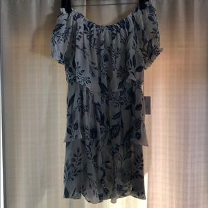 Stone cold fox tiered ots silk mini dress